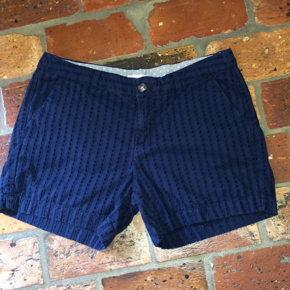 Merona navy blue eyelet shorts sz8 - Picture 2 of 8